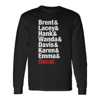 Corner Gas Character Names In White Long Sleeve T-Shirt - Monsterry UK