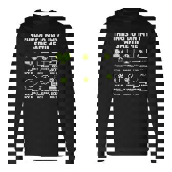 Cosas Divertidas Que Hago En Mi Tiempo Libre Pickleball Pickleball Camiseta de manga larga - Regaloses