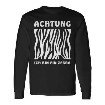 Costume Zebra Print Fancy Dress – Achtung Ich Bin Ein Zebra Langarmshirts - Seseable