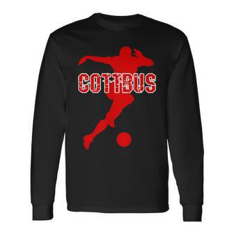 Cottbus Kickenerein Fussball Fan Heimat Brandenburg Rot Langarmshirts - Seseable