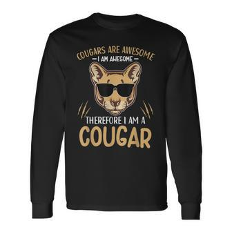 Cougars Are Awesome Cougar Lover Animal Long Sleeve T-Shirt - Monsterry AU