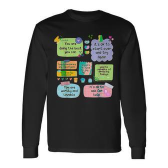 Counselor Note To Self Mental Health School Long Sleeve T-Shirt - Seseable