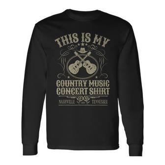 This Is My Country Music Concert Nashville Tennessee Vintage Long Sleeve T-Shirt | Mazezy AU
