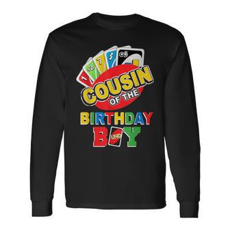 Cousin Of The Birthday Boy Uno Daddy Father 1St Bday Long Sleeve T-Shirt - Thegiftio