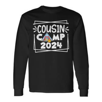Cousin Camp 2024 Family Vacation Summer Camping Crew Cute Long Sleeve T-Shirt - Monsterry UK