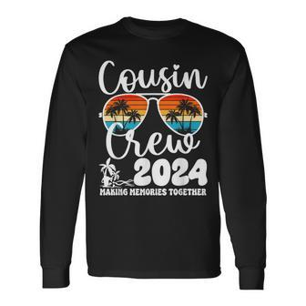 Cousin Crew 2024 Summer Vacation Beach Family Trip Matching Long Sleeve T-Shirt - Seseable