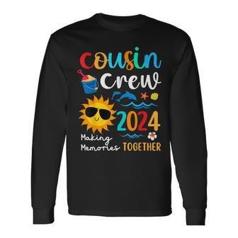 Cousin Crew 2024 Summer Vacation Beach Family Trips Matching Long Sleeve T-Shirt - Seseable