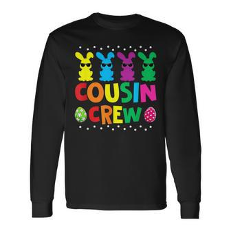 Cousin Crew Bunny Rabbit Easter Day Eggs Hunting Squad Long Sleeve T-Shirt | Mazezy