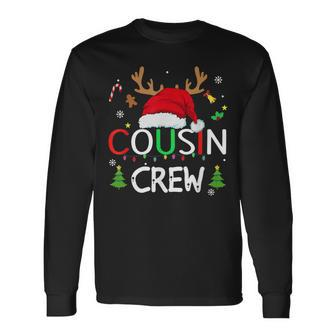 Cousin Crew Christmas Family Xmas Naughty Matching Pajamas Long Sleeve T-Shirt - Monsterry CA
