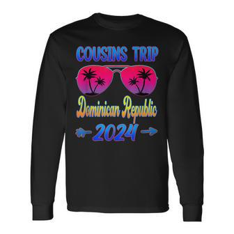Cousins Trip Dominican Republic 2024 Glasses Cousin Matching Long Sleeve T-Shirt - Monsterry