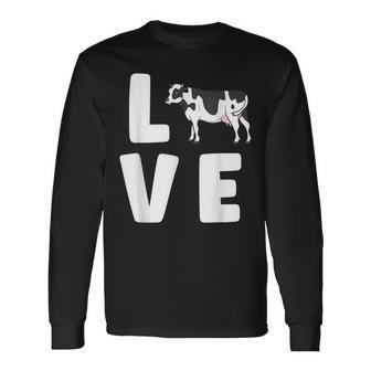 Cows Lover Farm Animal Cow Farmer I Love Cows Long Sleeve T-Shirt - Monsterry UK