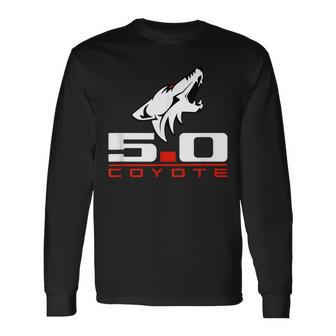 Coyote 50 Race Drag Gt Lx Street Rod Hot Rod Long Sleeve T-Shirt - Monsterry UK