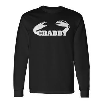 Crabby Crab Claws Novelty Crabby Long Sleeve T-Shirt - Monsterry UK