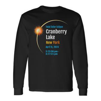 Cranberry Lake New York Ny Total Solar Eclipse 2024 1 Long Sleeve T-Shirt - Monsterry CA