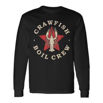 Crawfish Boil Crew Cajun Crayfish Party Festival Long Sleeve T-Shirt - Monsterry DE