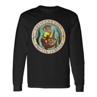 Crescent City Postal Service Messenger Otter Crescent City Long Sleeve T-Shirt - Monsterry