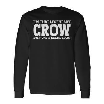Crow Surname Team Family Last Name Crow Long Sleeve T-Shirt - Seseable