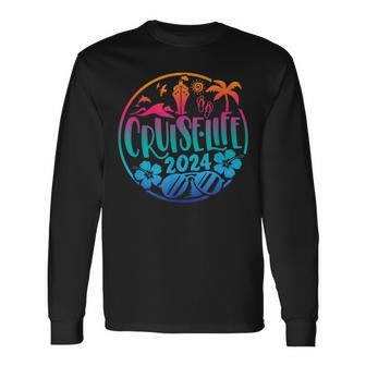 Cruise Life 2024 Friends Family Vacation Long Sleeve T-Shirt - Monsterry DE