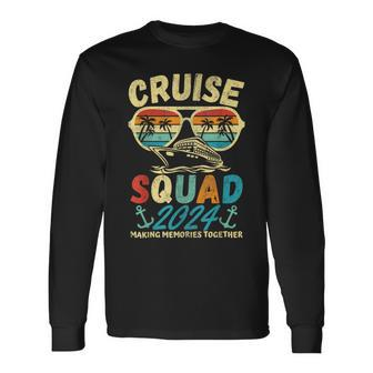 Cruise Squad 2024 Summer Vacation Group Family Trip Vintage Long Sleeve T-Shirt | Mazezy
