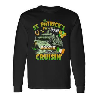 Cruisin And Boozin 2024 St Patrick Day Matching Family Long Sleeve T-Shirt | Mazezy