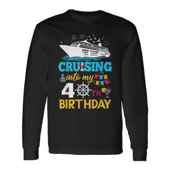 Cruising Into My 40 Year Old Birthday Party 40Th B-Day Long Sleeve T-Shirt - Seseable
