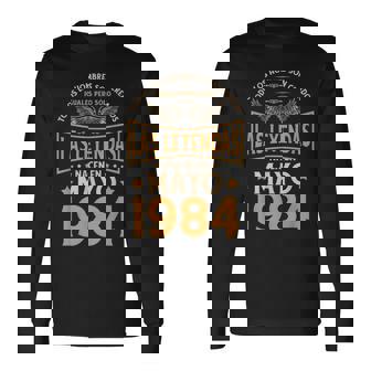 Cumpleaños Hombre Regalos Las Leyendas Mayo 1984 Camiseta de manga larga - Regaloses