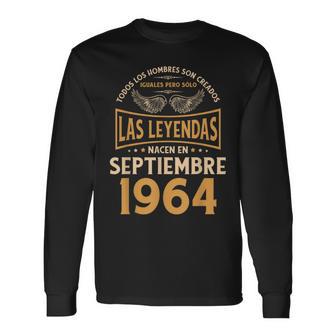 Cumpleaños Hombre Regalos Las Leyendas Septiembre 1964 Camiseta de manga larga - Regaloses