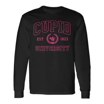 Cupid University Est 1823 Happy Valentines Day Anniversary Long Sleeve T-Shirt - Monsterry AU