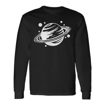 Cute & Simple Star Graphic Galaxy Space Long Sleeve T-Shirt - Monsterry