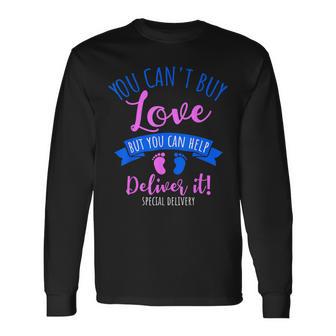 Cute Baby Foot Print Labor And Delivery Nurses Long Sleeve T-Shirt - Monsterry DE