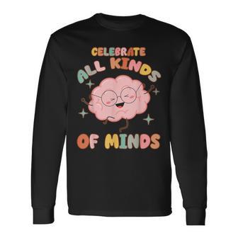 Cute Brain Long Sleeve T-Shirt - Monsterry