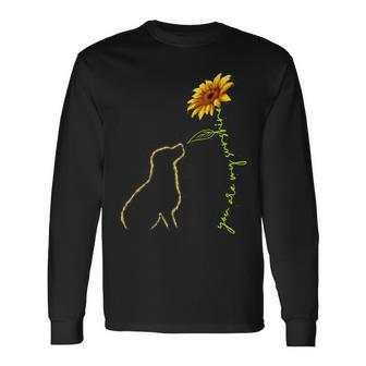 Cute Dog Sunshine Dog Lover Dog Sunflower Dog Owner Long Sleeve T-Shirt - Thegiftio UK