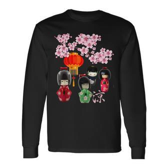 Cute Doll Day Girls Day Hinamatsuri Japanese March Festival Long Sleeve T-Shirt - Monsterry UK