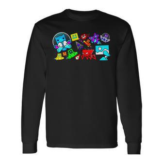 Cute Geometry Video Game Graphic Birthday Long Sleeve T-Shirt | Mazezy DE