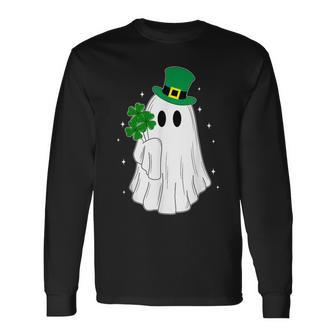 Cute Ghost Lucky St Patrick's Day Costume Boujee Boo-Jee Long Sleeve T-Shirt - Seseable