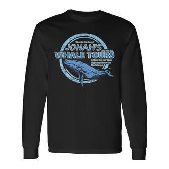 Cute Jonah And The Whale Bible Story Long Sleeve T-Shirt - Monsterry