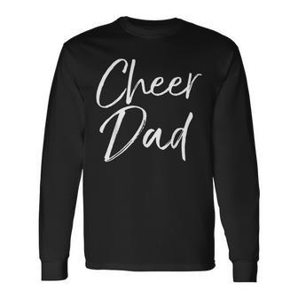 Cute Matching Family Cheerleader Father Cheer Dad Long Sleeve T-Shirt - Monsterry