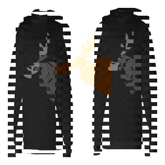 Cute Moose Elk Deer Alaska Moose Long Sleeve T-Shirt | Mazezy