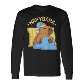 Cute Nap Capybara Pyjamas Nappybara Langarmshirts - Seseable