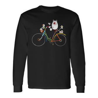 Cycling Cat I Cat Print Cat Fun Langarmshirts - Geschenkecke