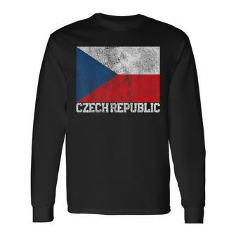 Czech Republic Flag Family Pride Country Vintage Long Sleeve T-Shirt - Monsterry DE