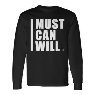 D236 I Must I Can I Will Gym Rabbit T Bodybuilding Long Sleeve T-Shirt - Monsterry