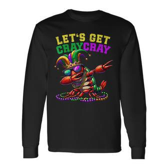 Dabbing Crawfish Costume Mardi Gras Lets Get Cray Cray Long Sleeve T-Shirt | Mazezy UK
