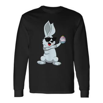 Dabbing Easter Bunny Easter Dab Dance Easter Bunny Langarmshirts - Seseable