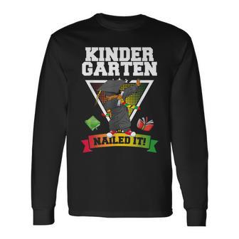 Dabbing Graduation Class Of 2024 Boy Kindergarten Nailed It Long Sleeve T-Shirt - Monsterry AU