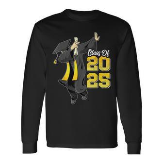 Dabbing Graduation Class Of 2025 Graduation Long Sleeve T-Shirt - Monsterry UK