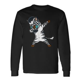 Dabbing Zebra Zebra Dab Langarmshirts - Seseable