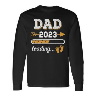 Dad 2023 Loading Father Dad-To-Be Pregnancy Announcement Long Sleeve T-Shirt - Monsterry UK