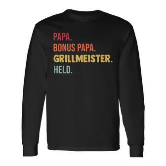 Dad Bonus Papa Grillmeister Bonus Papa Griller S Langarmshirts - Geschenkecke