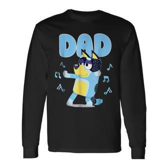 Dad Dog Cartoon Dog Lovers Family Matching Birthday Party Long Sleeve T-Shirt - Monsterry AU